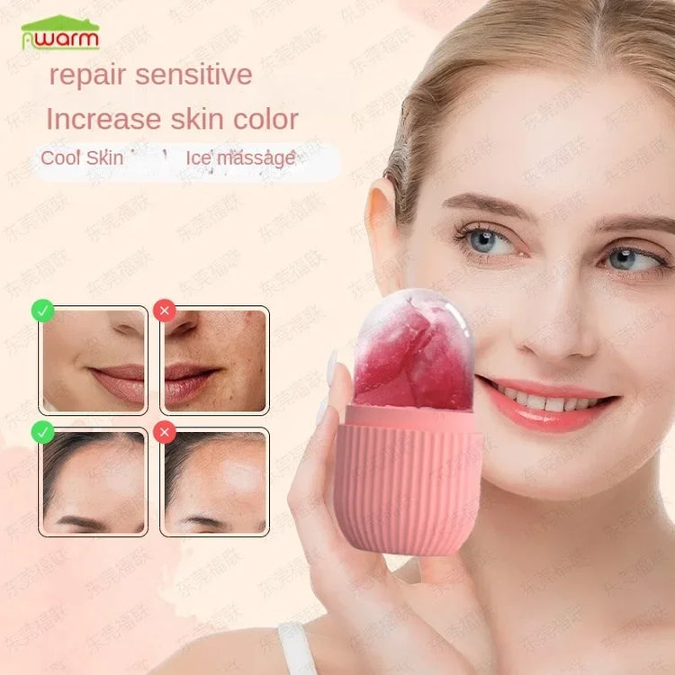 Silicone Ice Cube Trays Beauty Lifting Ice Ball Face Massager Contouring Eye Roller Facial Treatment Reduce Acne Skin Care Tool