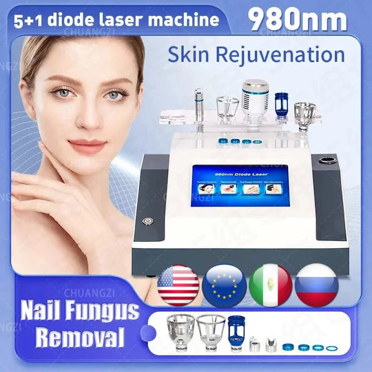 980 spider vein Vessel Remove Machine Lipolysis Facial Care Device anti redness Nail Fungus Herpes Removal 30W Beauty Salon