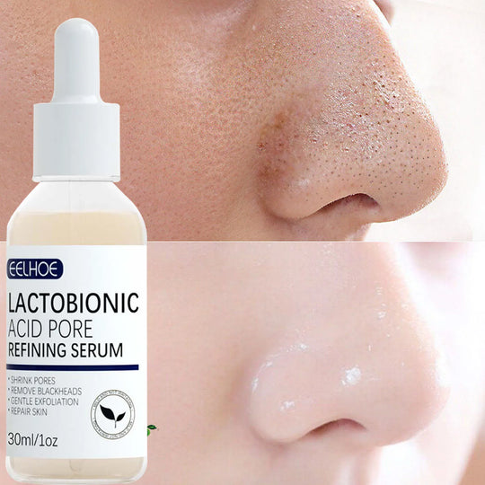 Lactobionic Acid Pore Shrink Face Serum Hyaluronic Acid Moisturizer Nourish Smooth Pores Repair Essence Firming Face Care 30ml