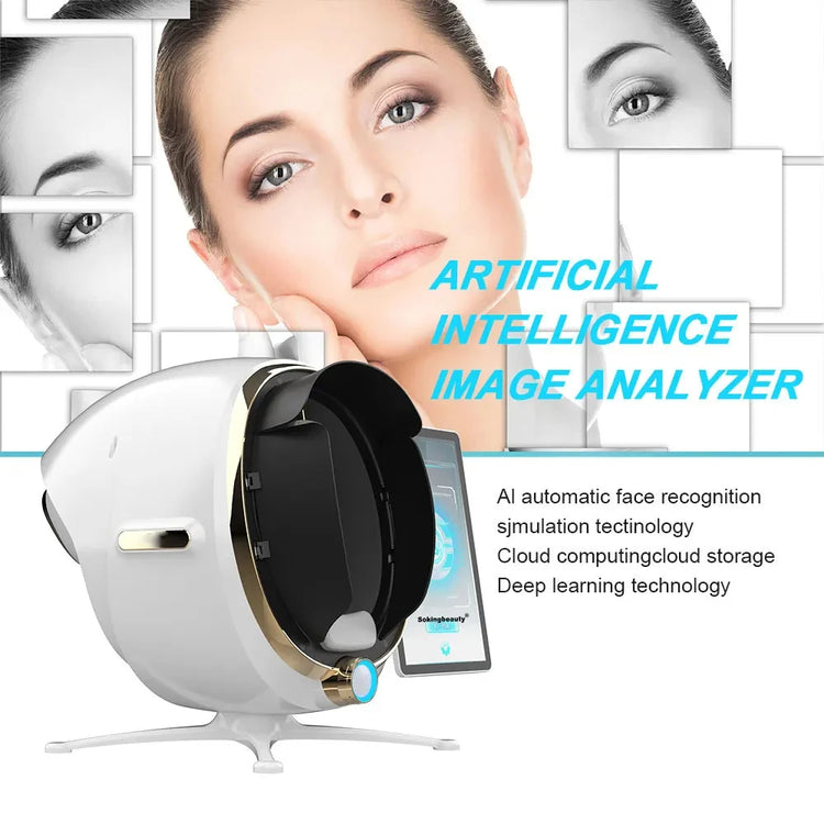 Portable 13.5 Inch/21.5 Inch 3D Skin Analyzer Machine AI Intellgent Magic Image Facial Scanner Care Anaylsing Face Camera Test