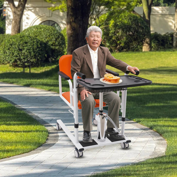 Hydraulic Patient Lift for Home, Portable Transport Wheelchair, Transfer Aid for Elderly