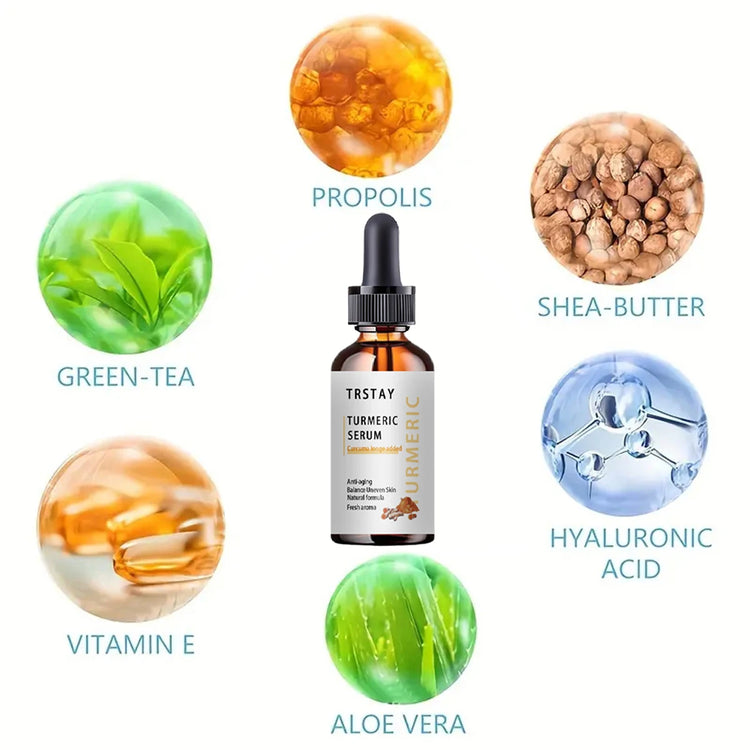 Turmeric Melasma Whitening Correcting Serum Facial Care Essence Oil Dark Spot Removal Brighten Skin Fade Pigment Freckle Melanin